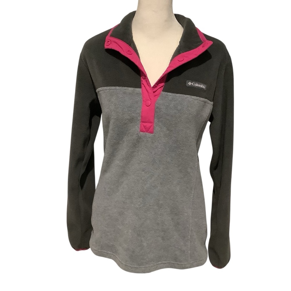 Columbia Women's Charcoal and Magenta Fleece Shell Jacket.